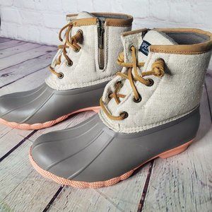 Sperry Saltwater Rain or Snow Duck Boots with Pop Outside